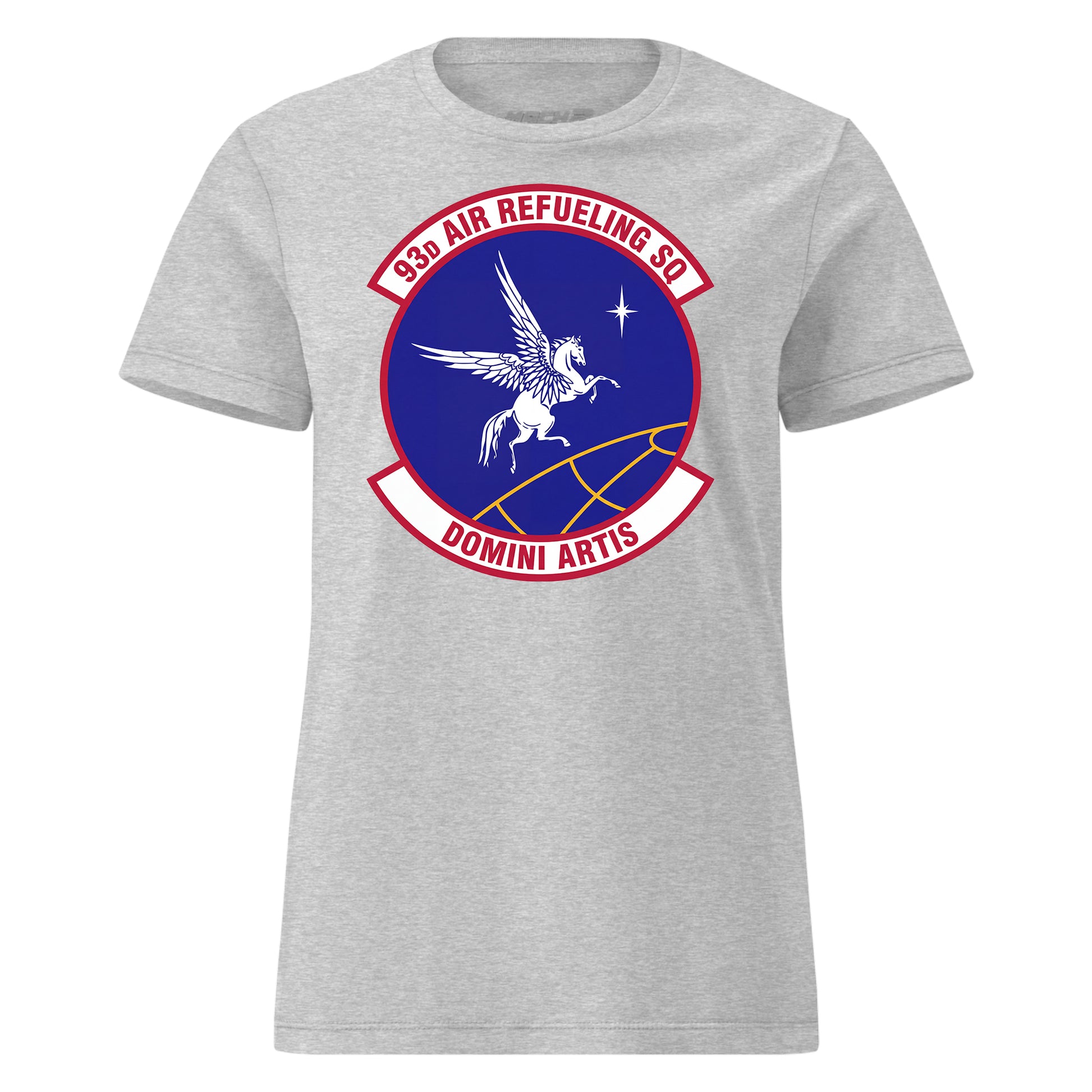 Mach2 Squadron Upload | 93RD AIR REFUELING SQUADRON | Womens | Heather Grey | MACH-WOMENS-FRONT-GREY.jpg