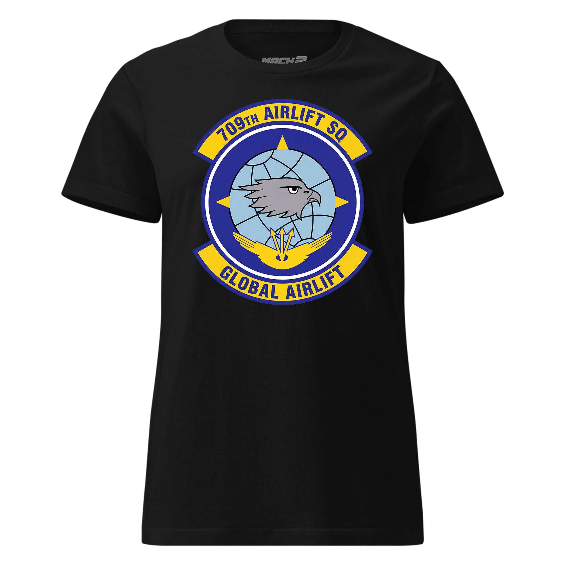 Mach2 Squadron Upload | 709TH AIRLIFT SQUADRON | Womens | Black | MACH-WOMENS-FRONT-BLACK.jpg