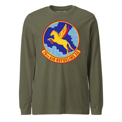 Mach2 Squadron Upload | 76TH AIR REFUELING SQUADRON | Long Sleeve | OD Green | MACH-LONG-SLEEVE-FRONT-OD.jpg