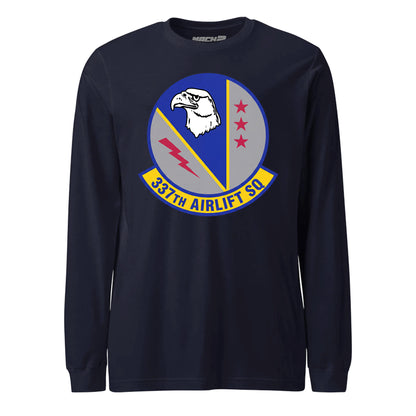 Mach2 Squadron Upload | 337TH AIRLIFT SQUADRON | Long Sleeve | Navy | MACH-LONG-SLEEVE-FRONT-NAVY.jpg