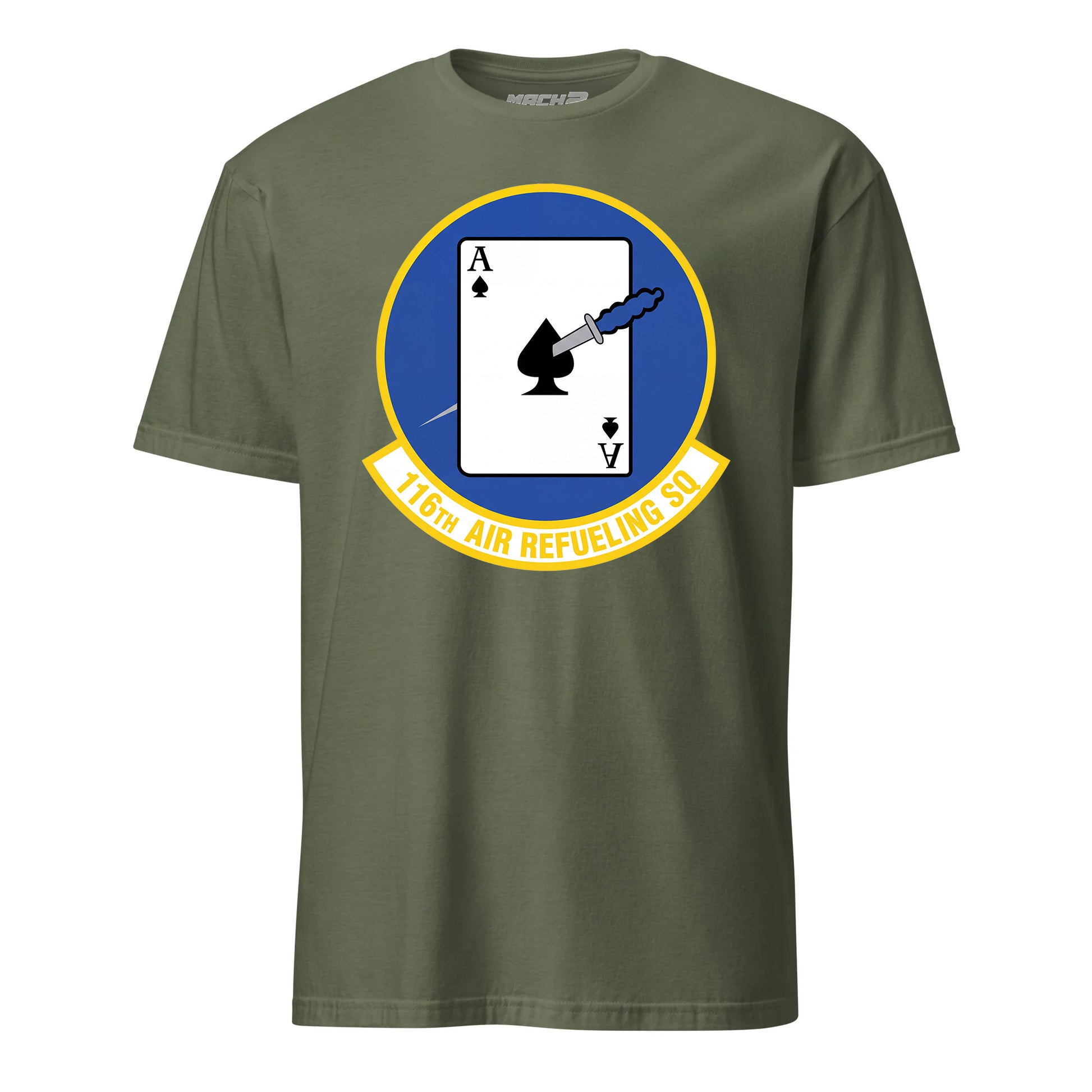 Mach2 Squadron Upload | 116TH AIR REFUELING SQUADRON | T-Shirt | OD Green | MACH-SHORT-SLEEVE-FRONT-OD.jpg