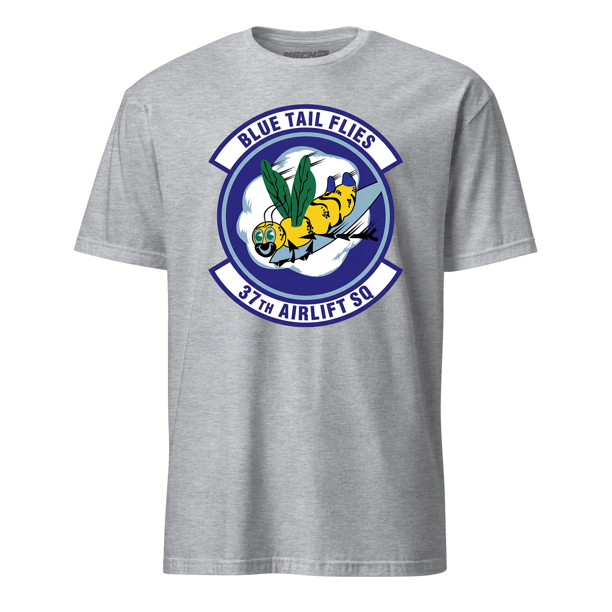 Mach2 Squadron Upload | 37TH AIRLIFT SQUADRON | T-Shirt | Heather Grey | MACH-SHORT-SLEEVE-FRONT-GREY.jpg