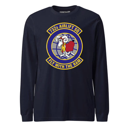 Mach2 Squadron Upload | 732ND AIRLIFT SQUADRON | Long Sleeve | Navy | MACH-LONG-SLEEVE-FRONT-NAVY.jpg