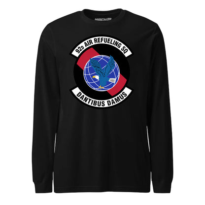 Mach2 Squadron Upload | 92ND AIR REFUELING SQUADRON | Long Sleeve | Black | MACH-LONG-SLEEVE-FRONT-BLACK.jpg