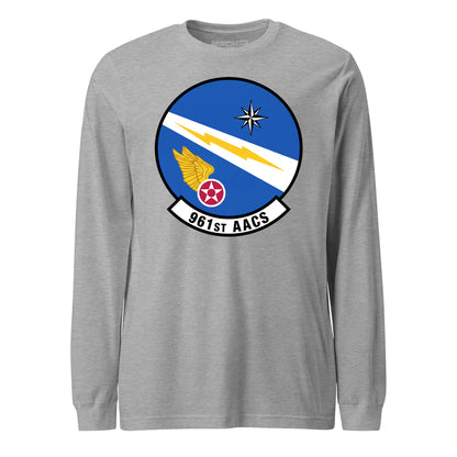 Mach2 Squadron Upload | 961ST AIRBORNE AIR CONTROL SQUADRON | Long Sleeve | Heather Grey | MACH-LONG-SLEEVE-FRONT-GREY.jpg