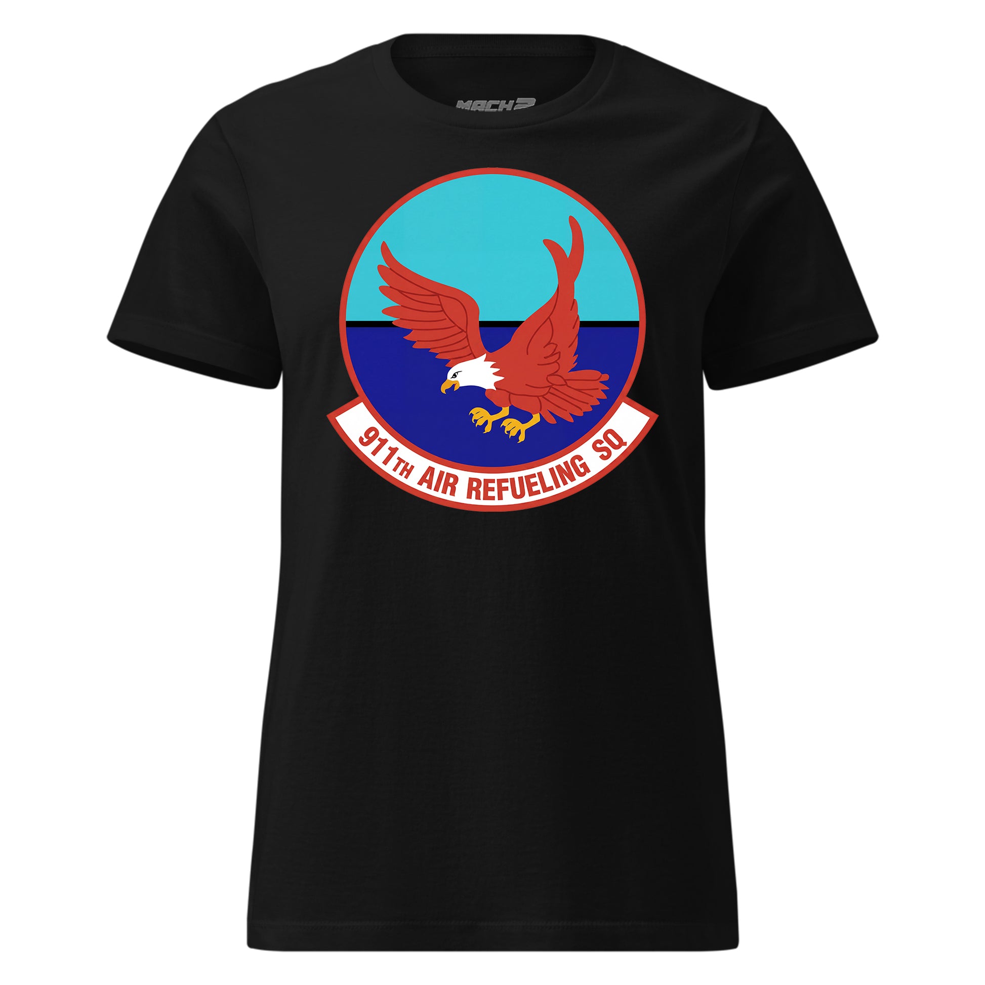 Mach2 Squadron Upload | 911TH AIR REFUELING SQUADRON | Womens | Black | MACH-WOMENS-FRONT-BLACK.jpg
