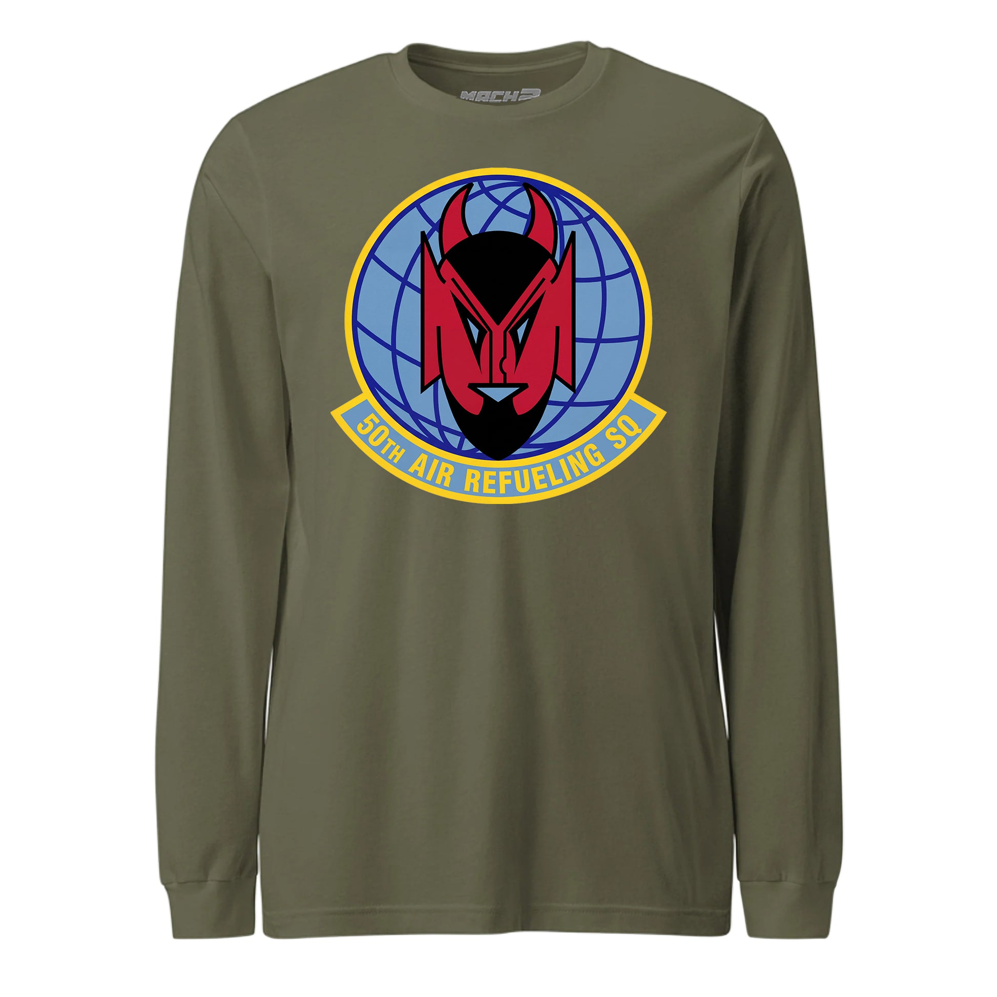 Mach2 Squadron Upload | 50TH AIR REFUELING SQUADRON | Long Sleeve | OD Green | MACH-LONG-SLEEVE-FRONT-OD.jpg