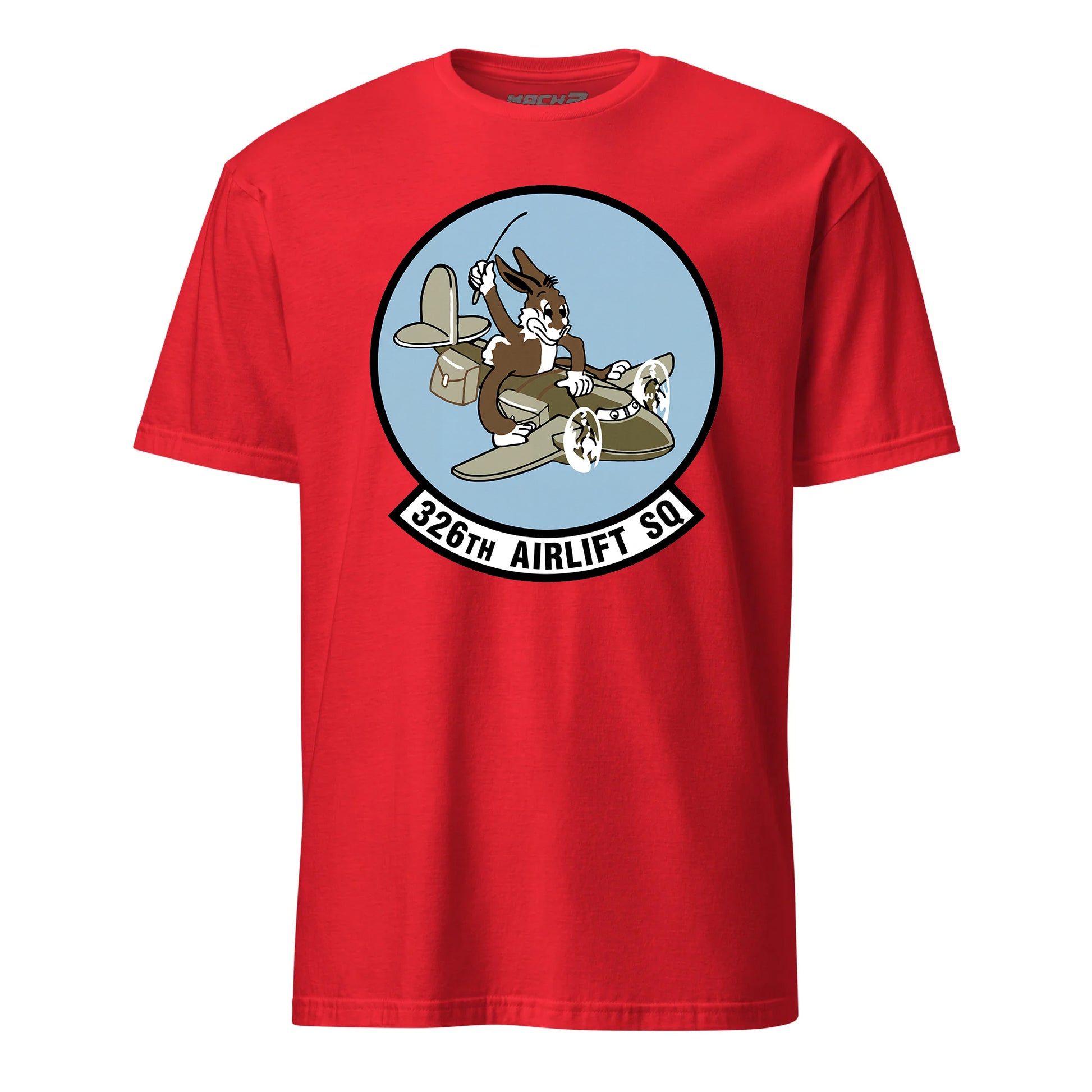 Mach2 Squadron Upload | 326TH AIRLIFT SQUADRON | T-Shirt | Red | MACH-SHORT-SLEEVE-FRONT-RED.jpg