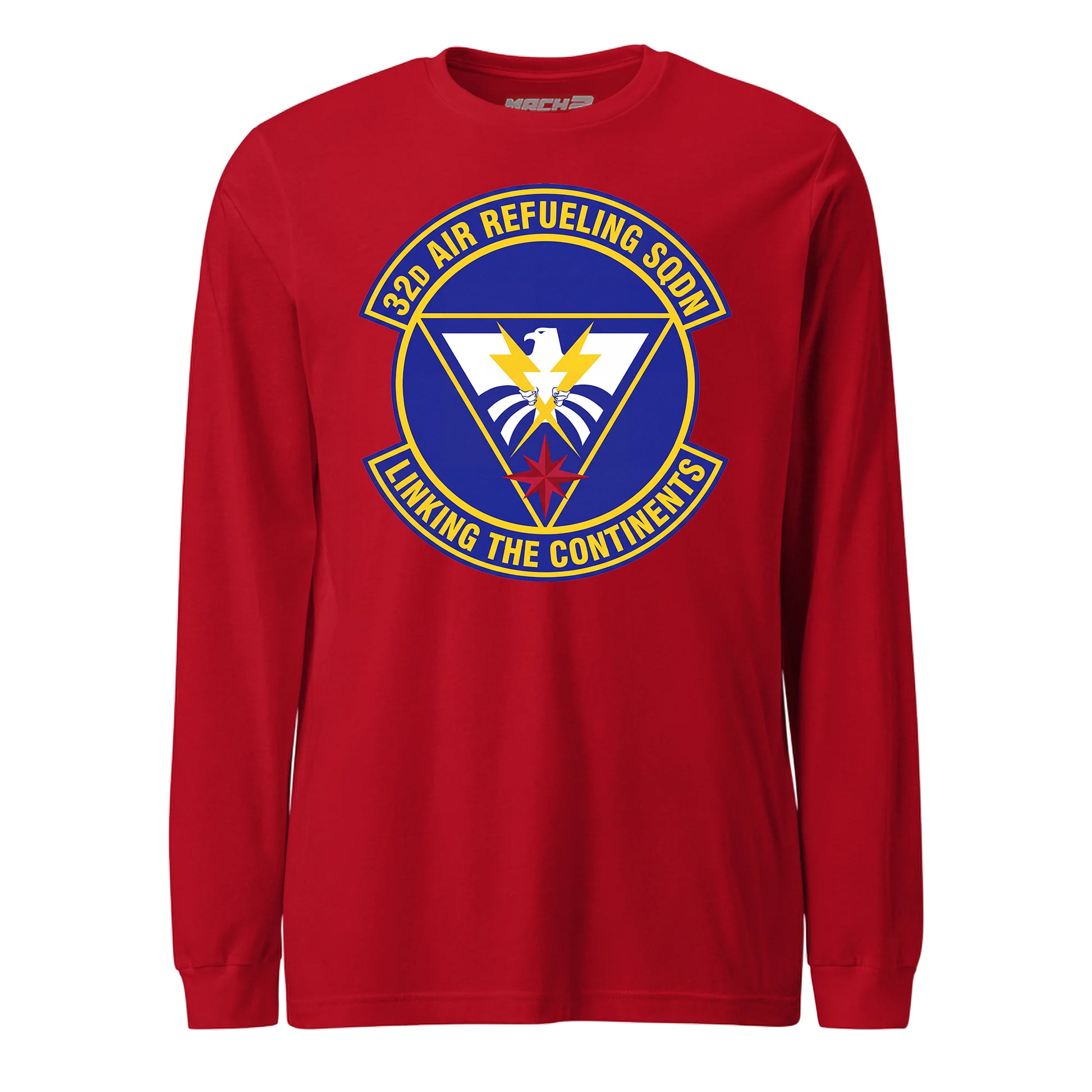 Mach2 Squadron Upload | 32ND AIR REFUELING SQUADRON | Long Sleeve | Red | MACH-LONG-SLEEVE-FRONT-RED.jpg