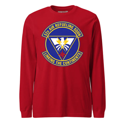 Mach2 Squadron Upload | 32ND AIR REFUELING SQUADRON | Long Sleeve | Red | MACH-LONG-SLEEVE-FRONT-RED.jpg
