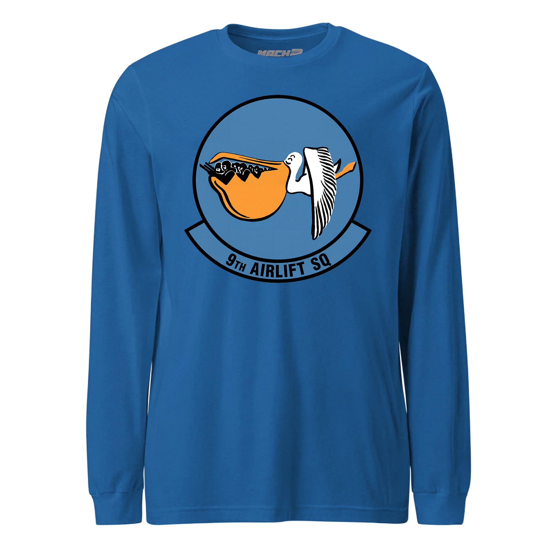 Mach2 Squadron Upload | 9TH AIRLIFT SQUADRON | Long Sleeve | Royal | MACH-LONG-SLEEVE-FRONT-ROYAL.jpg