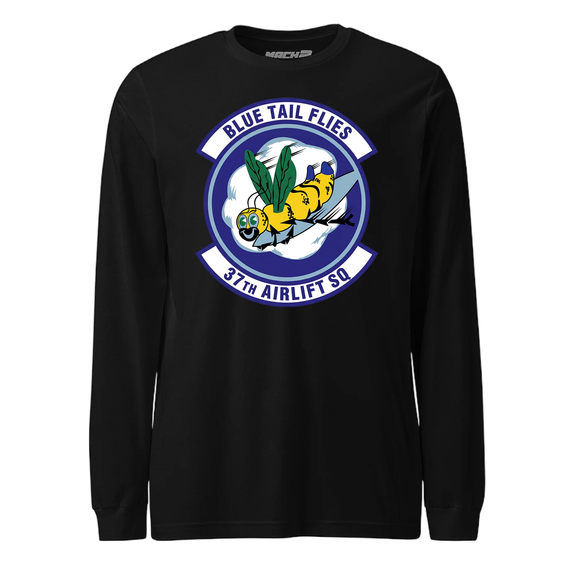 Mach2 Squadron Upload | 37TH AIRLIFT SQUADRON | Long Sleeve | Black | MACH-LONG-SLEEVE-FRONT-BLACK.jpg