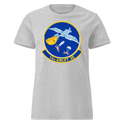 Mach2 Squadron Upload | 14TH AIRLIFT SQUADRON | Womens | Heather Grey | MACH-WOMENS-FRONT-GREY.jpg