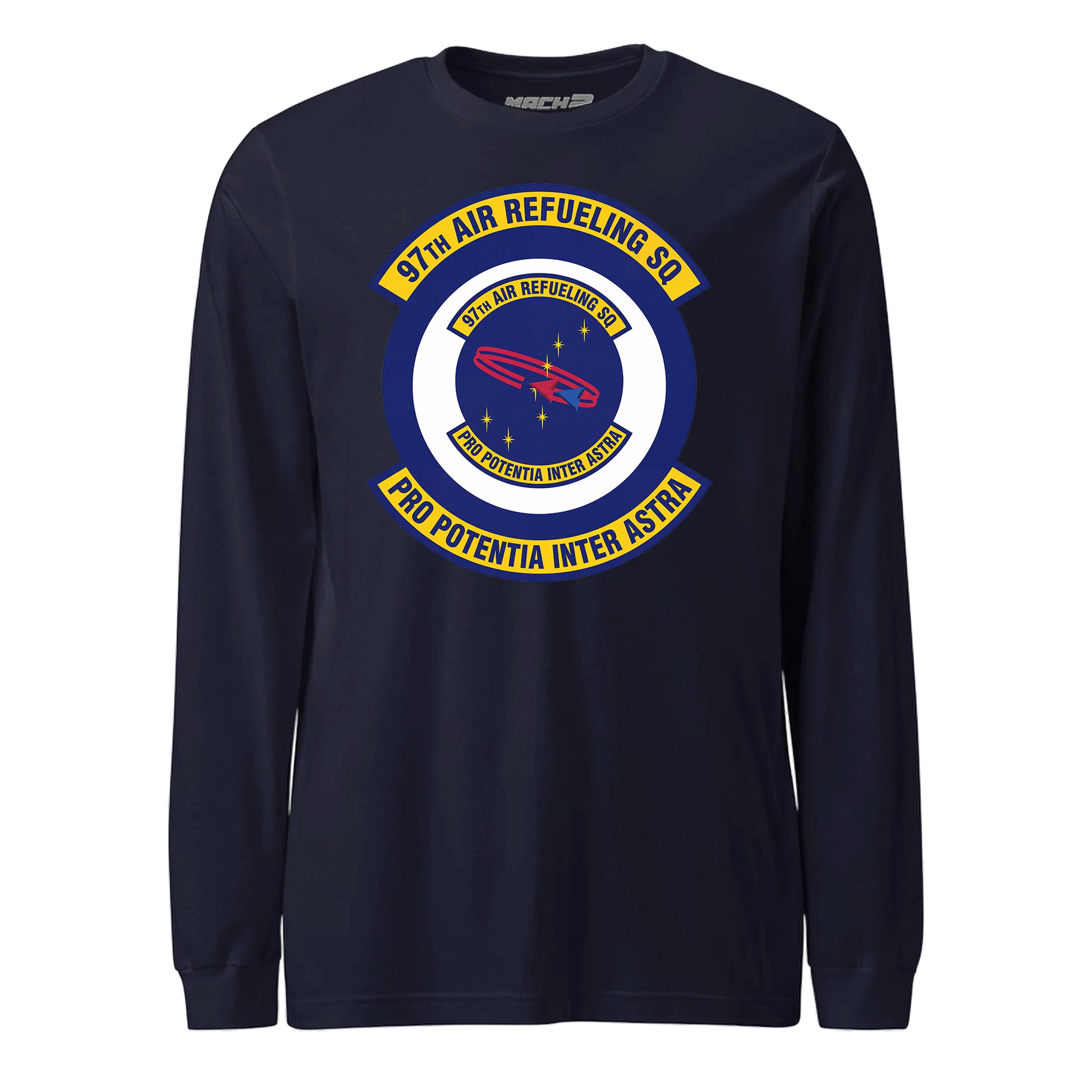 Mach2 Squadron Upload | 97TH AIR REFUELING SQUADRON | Long Sleeve | Navy | MACH-LONG-SLEEVE-FRONT-NAVY.jpg