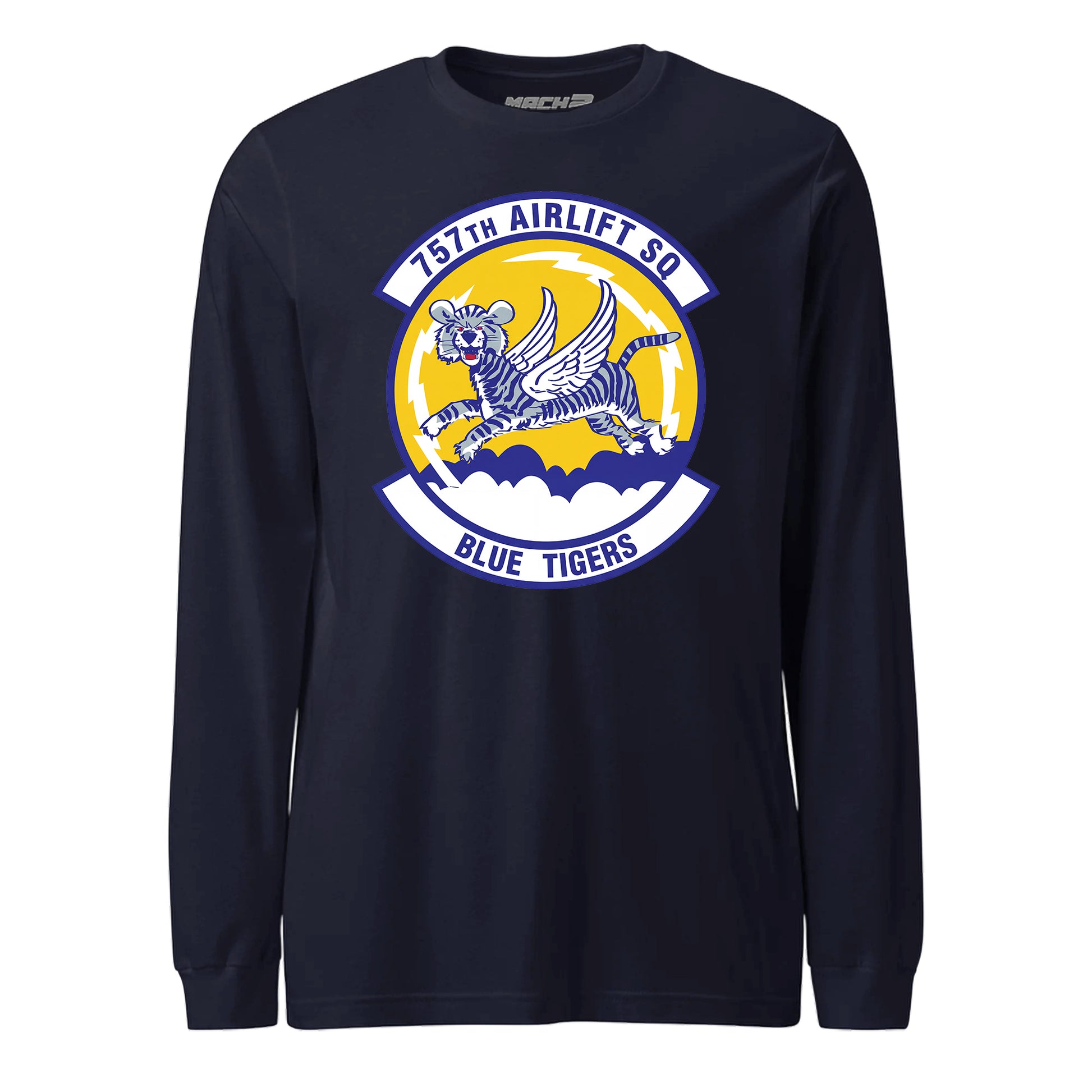 Mach2 Squadron Upload | 757TH AIRLIFT SQUADRON | Long Sleeve | Navy | MACH-LONG-SLEEVE-FRONT-NAVY.jpg