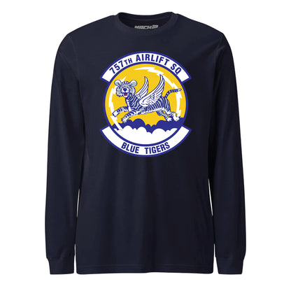 Mach2 Squadron Upload | 757TH AIRLIFT SQUADRON | Long Sleeve | Navy | MACH-LONG-SLEEVE-FRONT-NAVY.jpg