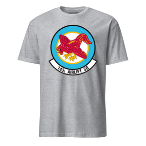 Mach2 Squadron Upload | 143RD AIRLIFT SQUADRON | T-Shirt | Heather Grey | MACH-SHORT-SLEEVE-FRONT-GREY.jpg
