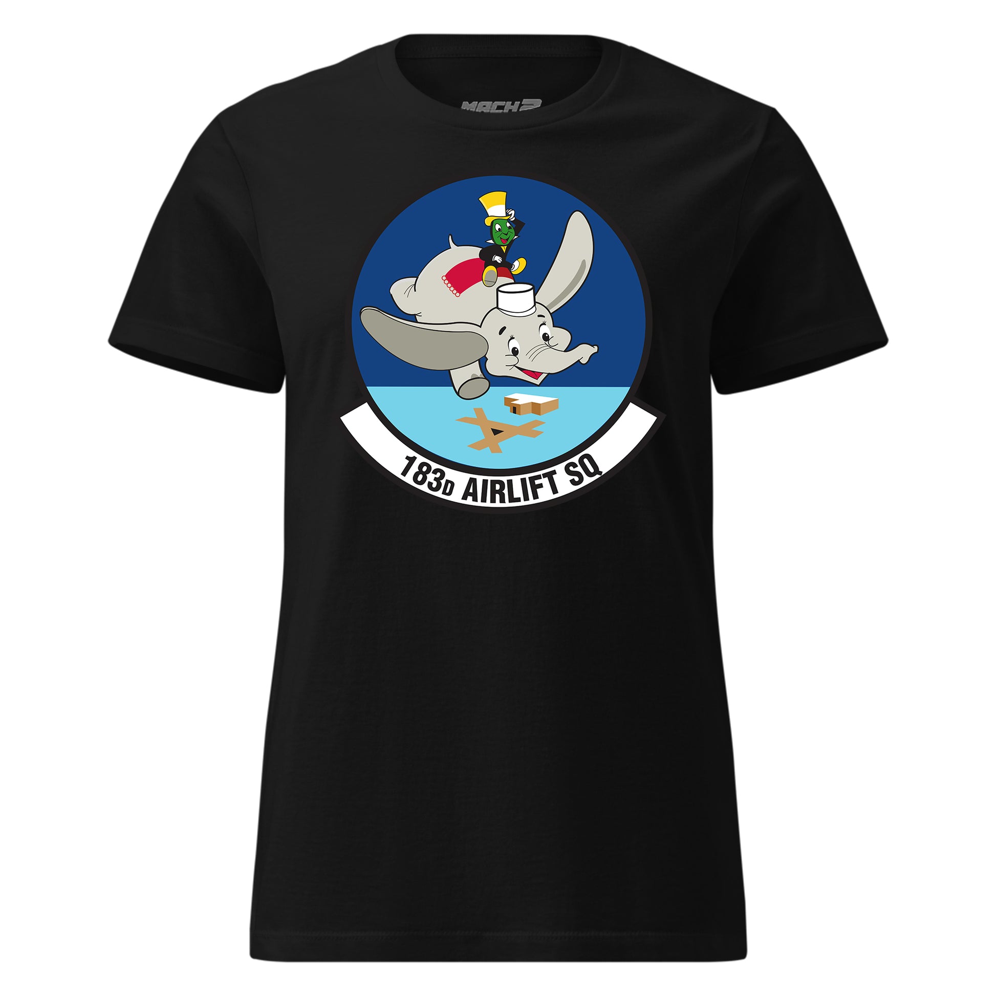 Mach2 Squadron Upload | 183RD AIRLIFT SQUADRON | Womens | Black | MACH-WOMENS-FRONT-BLACK.jpg