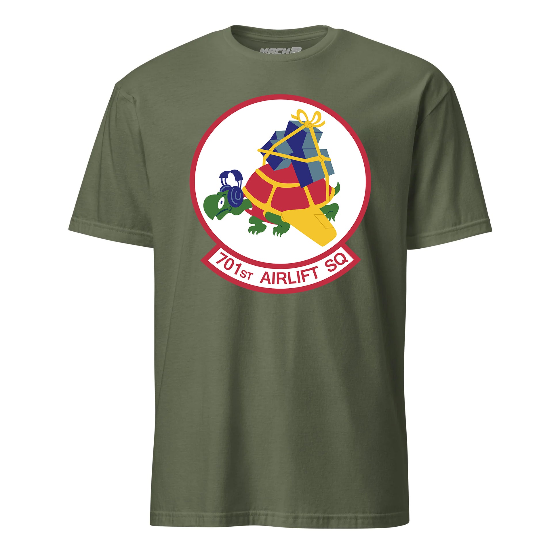 Mach2 Squadron Upload | 701ST AIRLIFT SQUADRON | T-Shirt | OD Green | MACH-SHORT-SLEEVE-FRONT-OD.jpg
