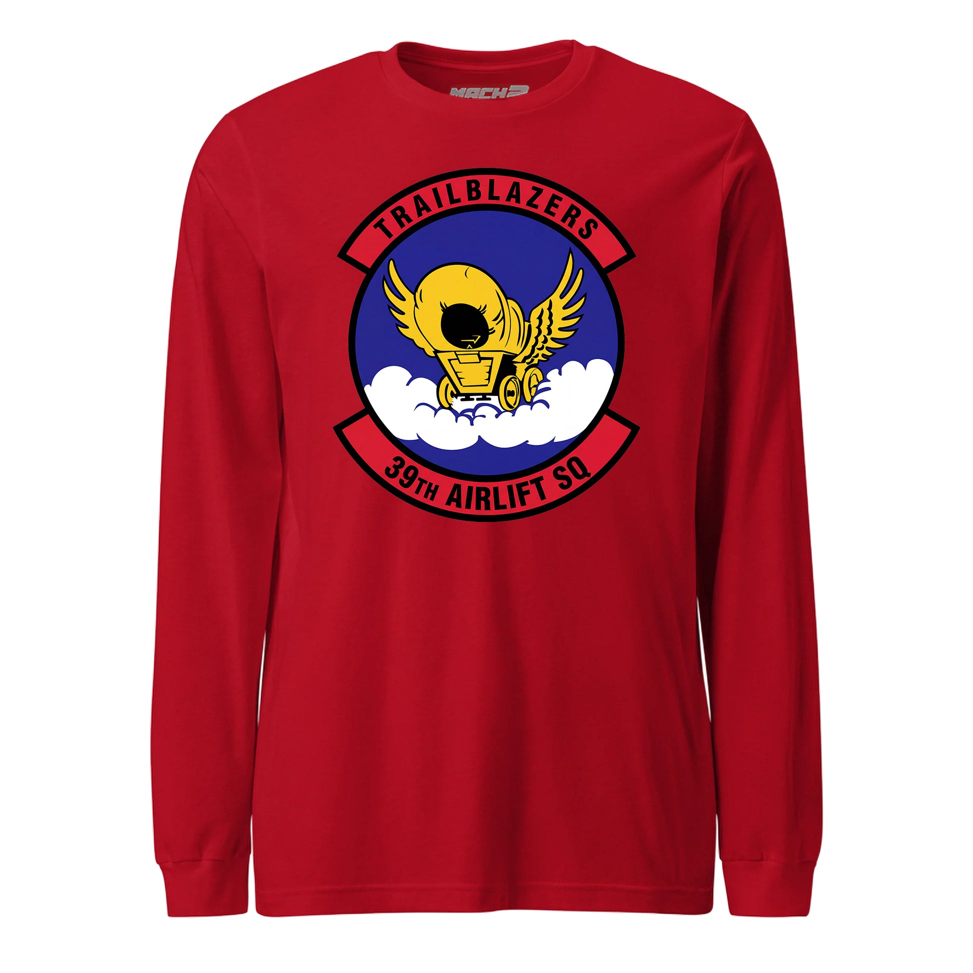 Mach2 Squadron Upload | 39TH AIRLIFT SQUADRON | Long Sleeve | Red | MACH-LONG-SLEEVE-FRONT-RED.jpg
