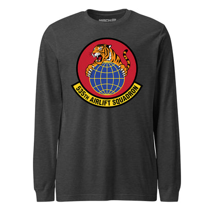 Mach2 Squadron Upload | 535TH AIRLIFT SQUADRON | Long Sleeve | Charcoal Heather | MACH-LONG-SLEEVE-FRONT-CHARCOAL.jpg