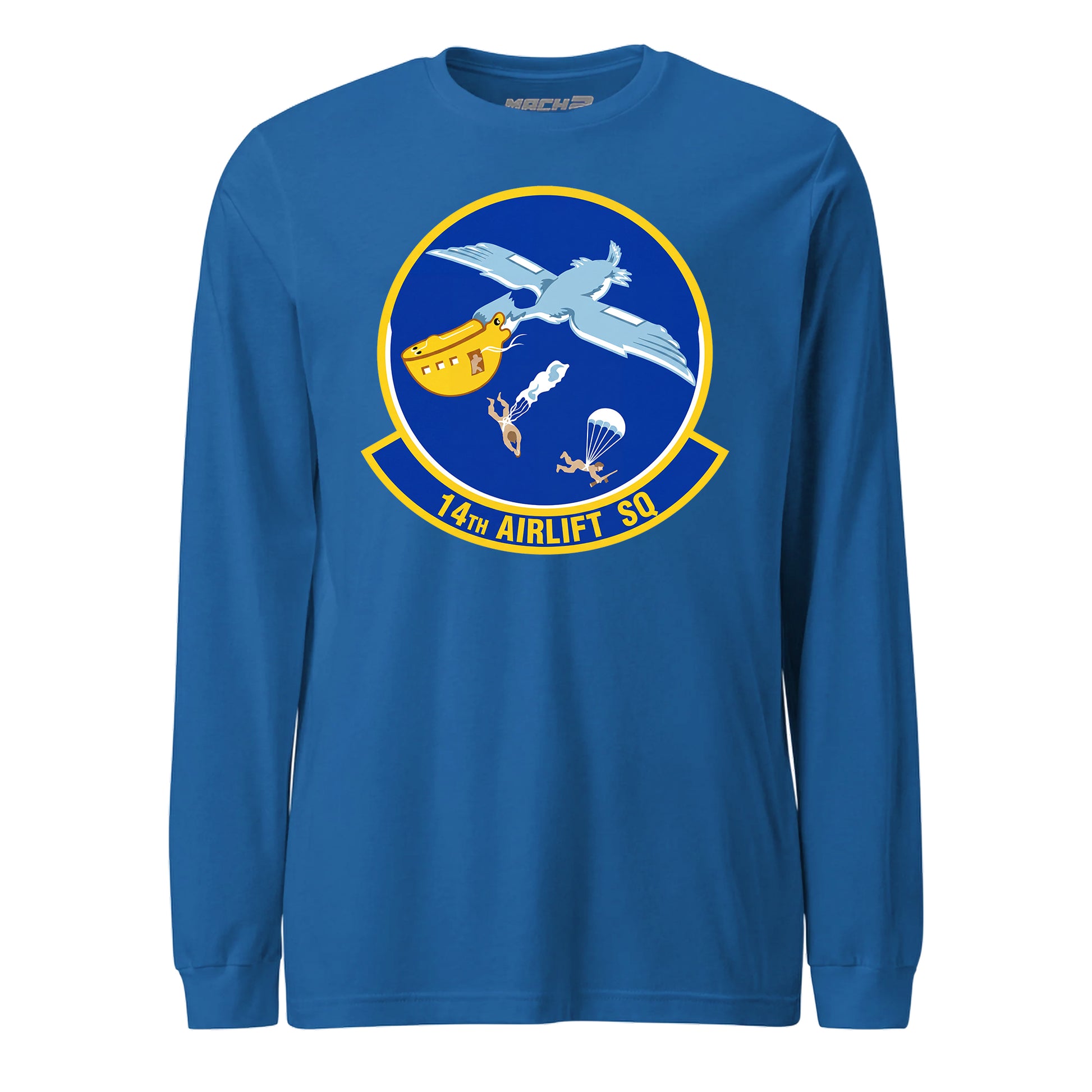 Mach2 Squadron Upload | 14TH AIRLIFT SQUADRON | Long Sleeve | Royal | MACH-LONG-SLEEVE-FRONT-ROYAL.jpg