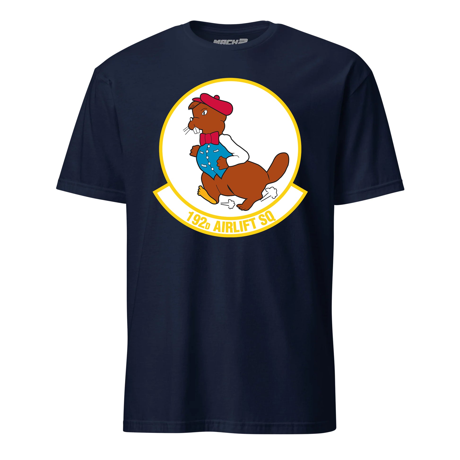 Mach2 Squadron Upload | 192ND AIRLIFT SQUADRON | T-Shirt | Navy | MACH-SHORT-SLEEVE-FRONT-NAVY.jpg