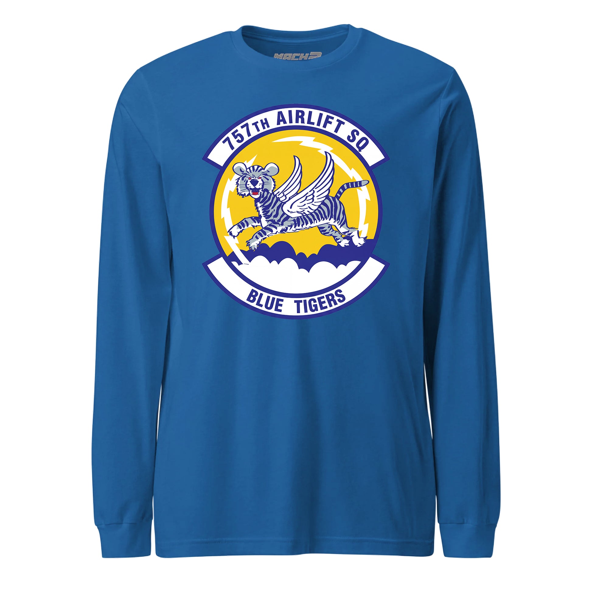Mach2 Squadron Upload | 757TH AIRLIFT SQUADRON | Long Sleeve | Royal | MACH-LONG-SLEEVE-FRONT-ROYAL.jpg