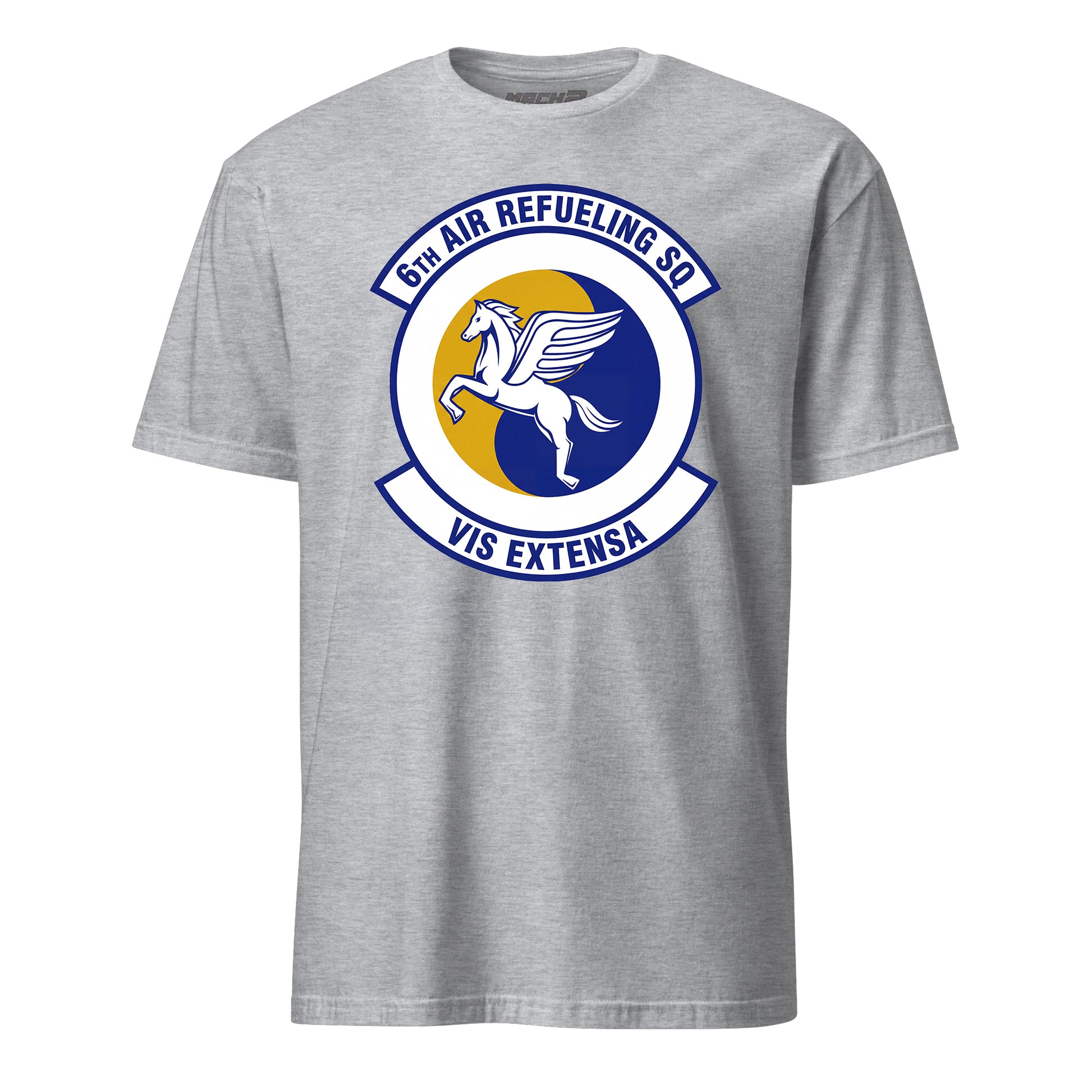 Mach2 Squadron Upload | 6TH AIR REFUELING SQUADRON | T-Shirt | Heather Grey | MACH-SHORT-SLEEVE-FRONT-GREY.jpg