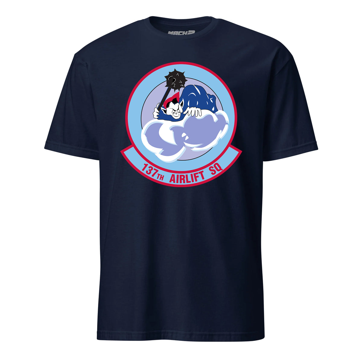 Mach2 Squadron Upload | 137TH AIRLIFT SQUADRON | T-Shirt | Navy | MACH-SHORT-SLEEVE-FRONT-NAVY.jpg