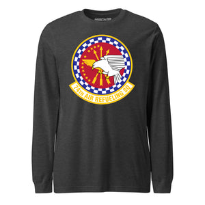Mach2 Squadron Upload | 74TH AIR REFUELING SQUADRON | Long Sleeve | Charcoal Heather | MACH-LONG-SLEEVE-FRONT-CHARCOAL.jpg