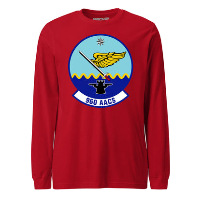 Mach2 Squadron Upload | 960TH AIRBORNE AIR CONTROL SQUADRON | Long Sleeve | Red | MACH-LONG-SLEEVE-FRONT-RED.jpg