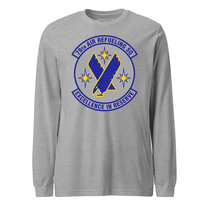Mach2 Squadron Upload | 79TH AIR REFUELING SQUADRON | Long Sleeve | Heather Grey | MACH-LONG-SLEEVE-FRONT-GREY.jpg