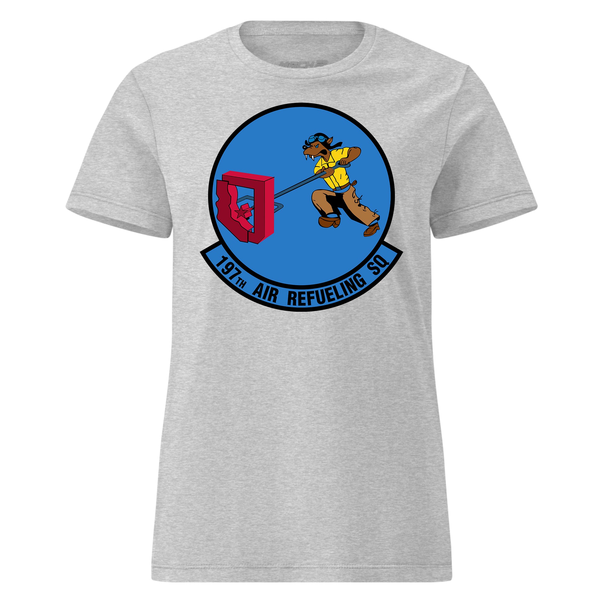 Mach2 Squadron Upload | 197TH AIR REFUELING SQUADRON | Womens | Heather Grey | MACH-WOMENS-FRONT-GREY.jpg