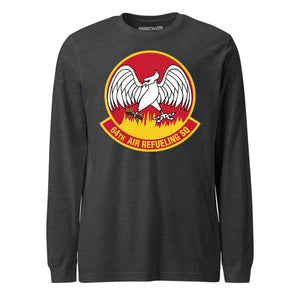 Mach2 Squadron Upload | 64TH AIR REFUELING SQUADRON | Long Sleeve | Charcoal Heather | MACH-LONG-SLEEVE-FRONT-CHARCOAL.jpg