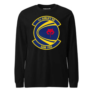 Mach2 Squadron Upload | 1ST AIRLIFT SQUADRON | Long Sleeve | Black | MACH-LONG-SLEEVE-FRONT-BLACK.jpg