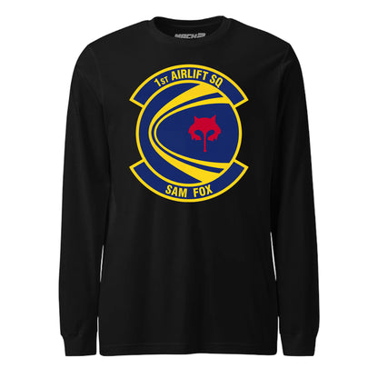 Mach2 Squadron Upload | 1ST AIRLIFT SQUADRON | Long Sleeve | Black | MACH-LONG-SLEEVE-FRONT-BLACK.jpg