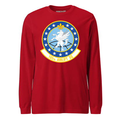 Mach2 Squadron Upload | 165TH AIRLIFT SQUADRON | Long Sleeve | Red | MACH-LONG-SLEEVE-FRONT-RED.jpg