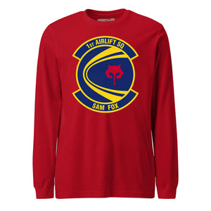 Mach2 Squadron Upload | 1ST AIRLIFT SQUADRON | Long Sleeve | Red | MACH-LONG-SLEEVE-FRONT-RED.jpg
