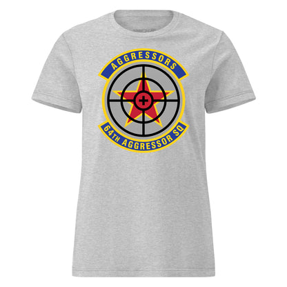 Mach2 Squadron Upload | 64TH AGGRESSOR SQUADRON | Womens | Heather Grey | MACH-WOMENS-FRONT-GREY.jpg
