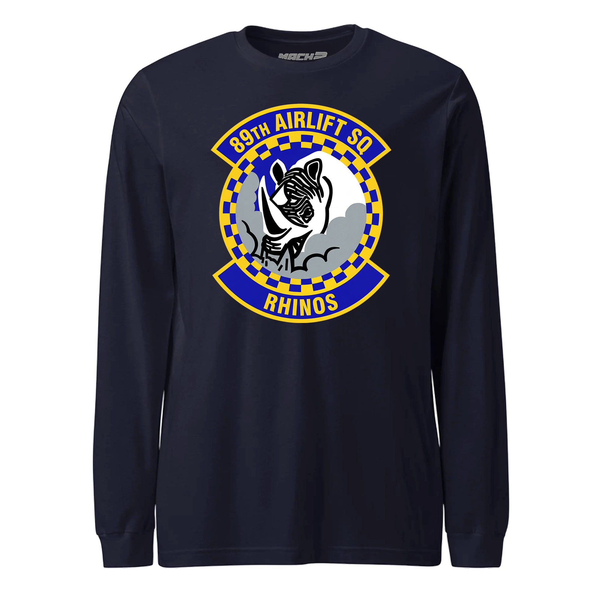 Mach2 Squadron Upload | 89TH AIRLIFT SQUADRON | Long Sleeve | Navy | MACH-LONG-SLEEVE-FRONT-NAVY.jpg