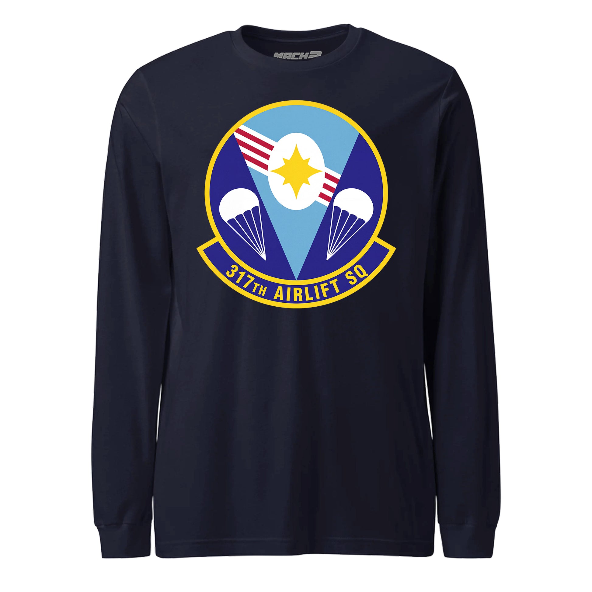 Mach2 Squadron Upload | 317TH AIRLIFT SQUADRON | Long Sleeve | Navy | MACH-LONG-SLEEVE-FRONT-NAVY.jpg