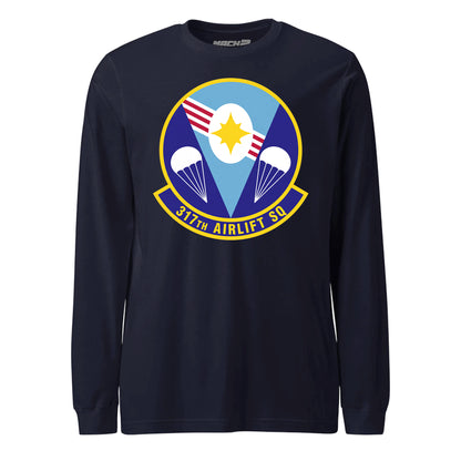 Mach2 Squadron Upload | 317TH AIRLIFT SQUADRON | Long Sleeve | Navy | MACH-LONG-SLEEVE-FRONT-NAVY.jpg