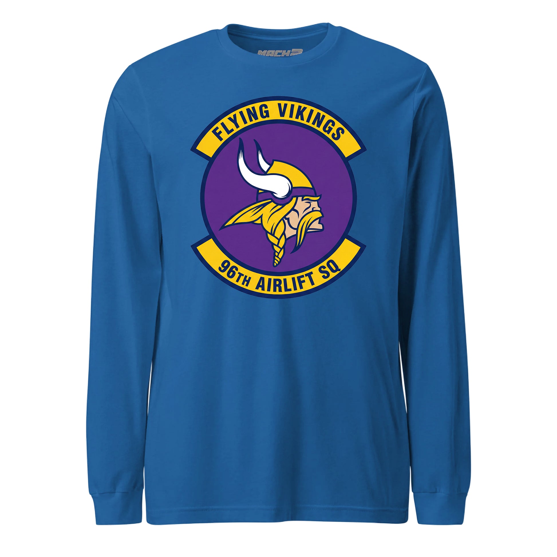 Mach2 Squadron Upload | 96TH AIRLIFT SQUADRON | Long Sleeve | Royal | MACH-LONG-SLEEVE-FRONT-ROYAL.jpg