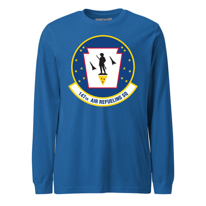 Mach2 Squadron Upload | 147TH AIR REFUELING SQUADRON | Long Sleeve | Royal | MACH-LONG-SLEEVE-FRONT-ROYAL.jpg