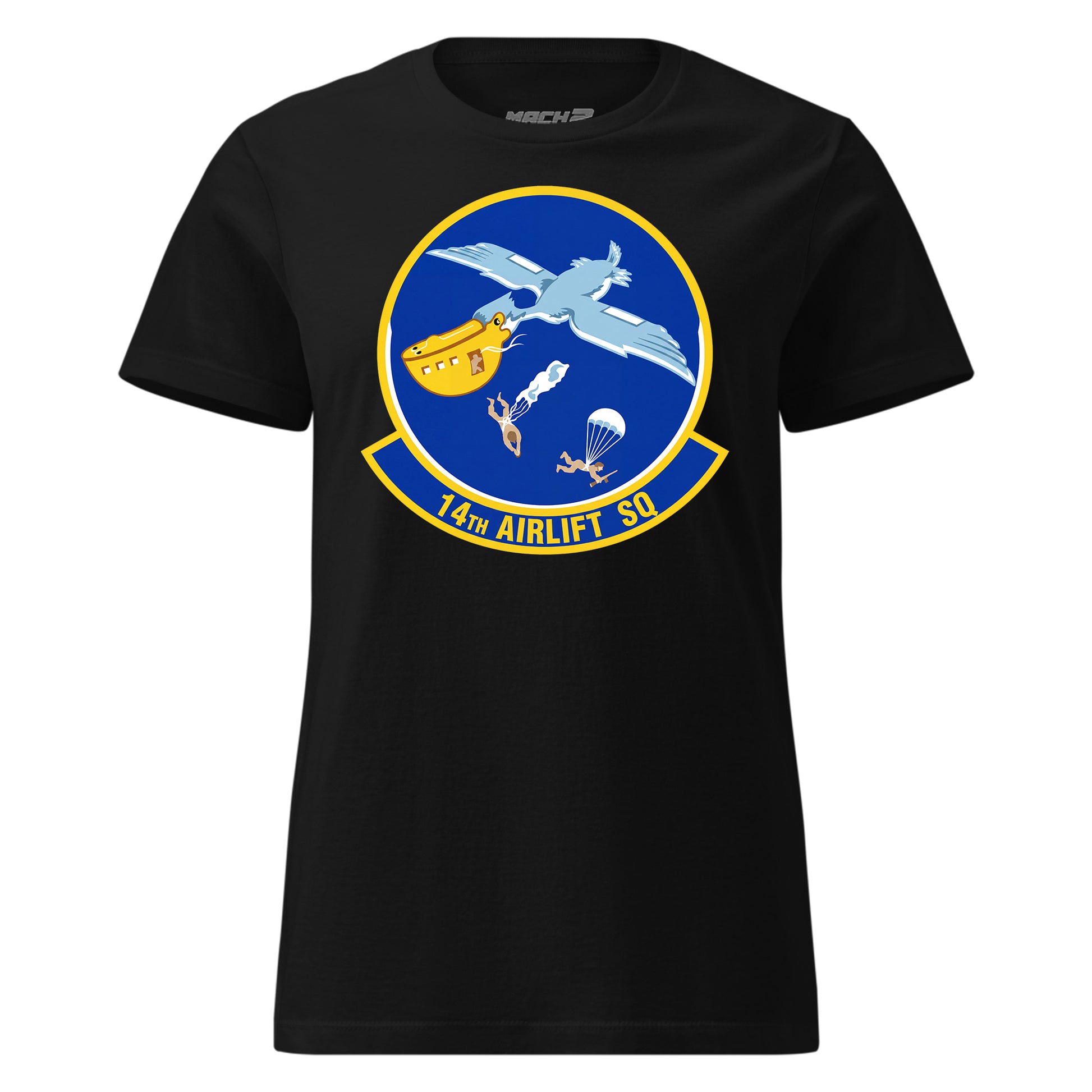Mach2 Squadron Upload | 14TH AIRLIFT SQUADRON | Womens | Black | MACH-WOMENS-FRONT-BLACK.jpg