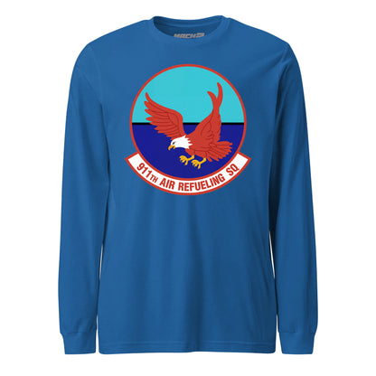 Mach2 Squadron Upload | 911TH AIR REFUELING SQUADRON | Long Sleeve | Royal | MACH-LONG-SLEEVE-FRONT-ROYAL.jpg