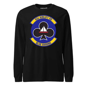 Mach2 Squadron Upload | 62ND AIRLIFT SQUADRON | Long Sleeve | Black | MACH-LONG-SLEEVE-FRONT-BLACK.jpg