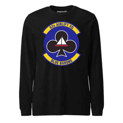 Mach2 Squadron Upload | 62ND AIRLIFT SQUADRON | Long Sleeve | Black | MACH-LONG-SLEEVE-FRONT-BLACK.jpg