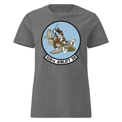 Mach2 Squadron Upload | 326TH AIRLIFT SQUADRON | Womens | Charcoal Heather | MACH-WOMENS-FRONT-CHARCOAL.jpg